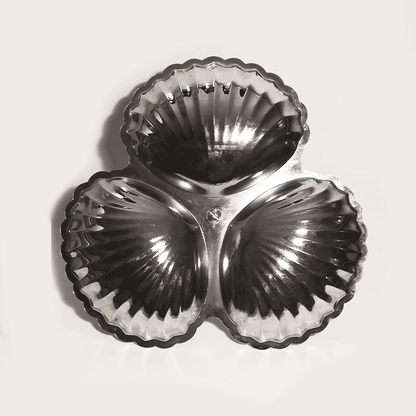 Vintage Serviteur Coquillage Inox Argenté