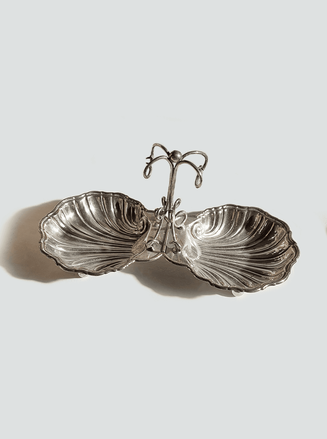 Vintage Serviteur Coquillage versilbert Silber