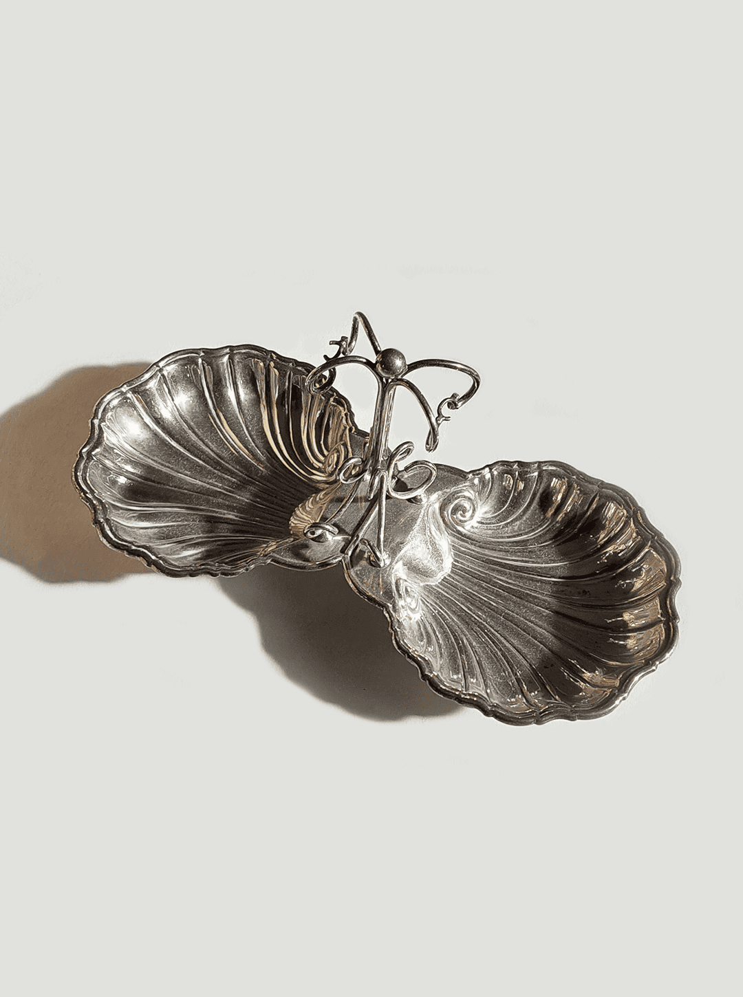Vintage Serviteur Coquillage versilbert Silber