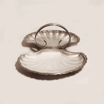 Vintage Serviteur Coquillage versilbert Silber
