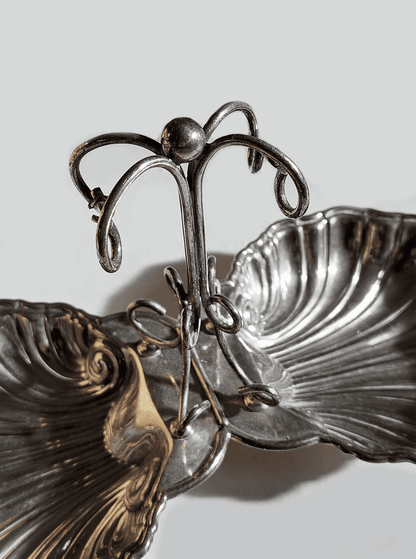 Vintage Serviteur Coquillage versilbert Silber