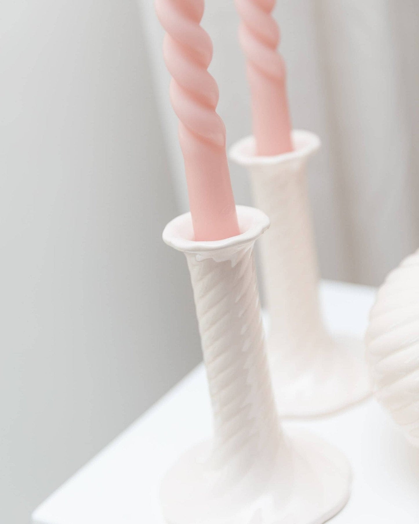 Bougeoir et vase vintage en céramique design milieu du siècle années 1970 lot de 2