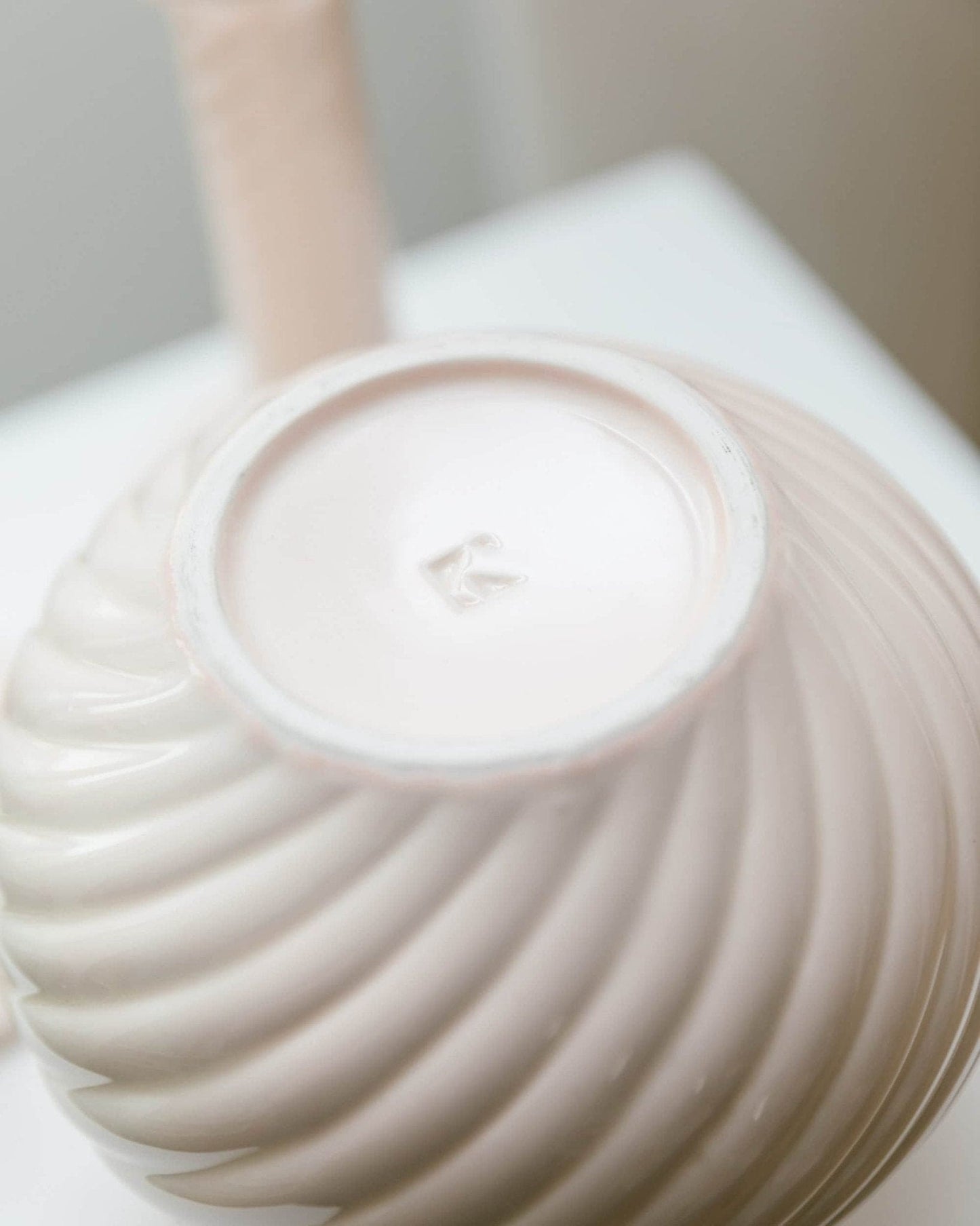 Bougeoir et vase vintage en céramique design milieu du siècle années 1970 lot de 2