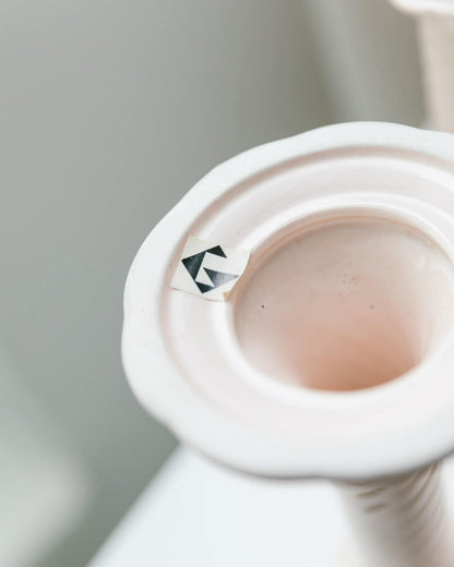 Bougeoir et vase vintage en céramique design milieu du siècle années 1970 lot de 2