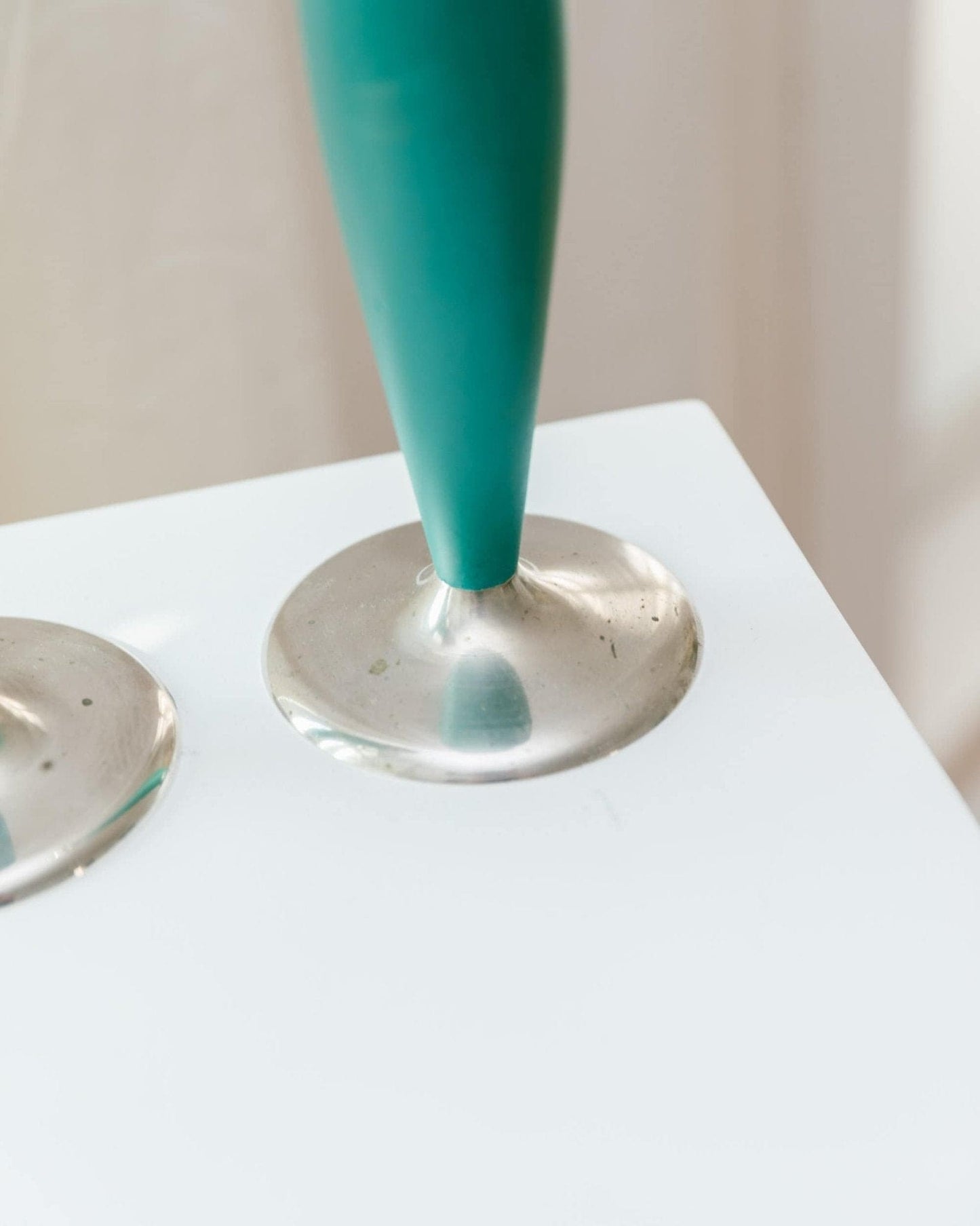 Bougeoir vintage postmoderne rétro style Memphis 2000, lot de 2