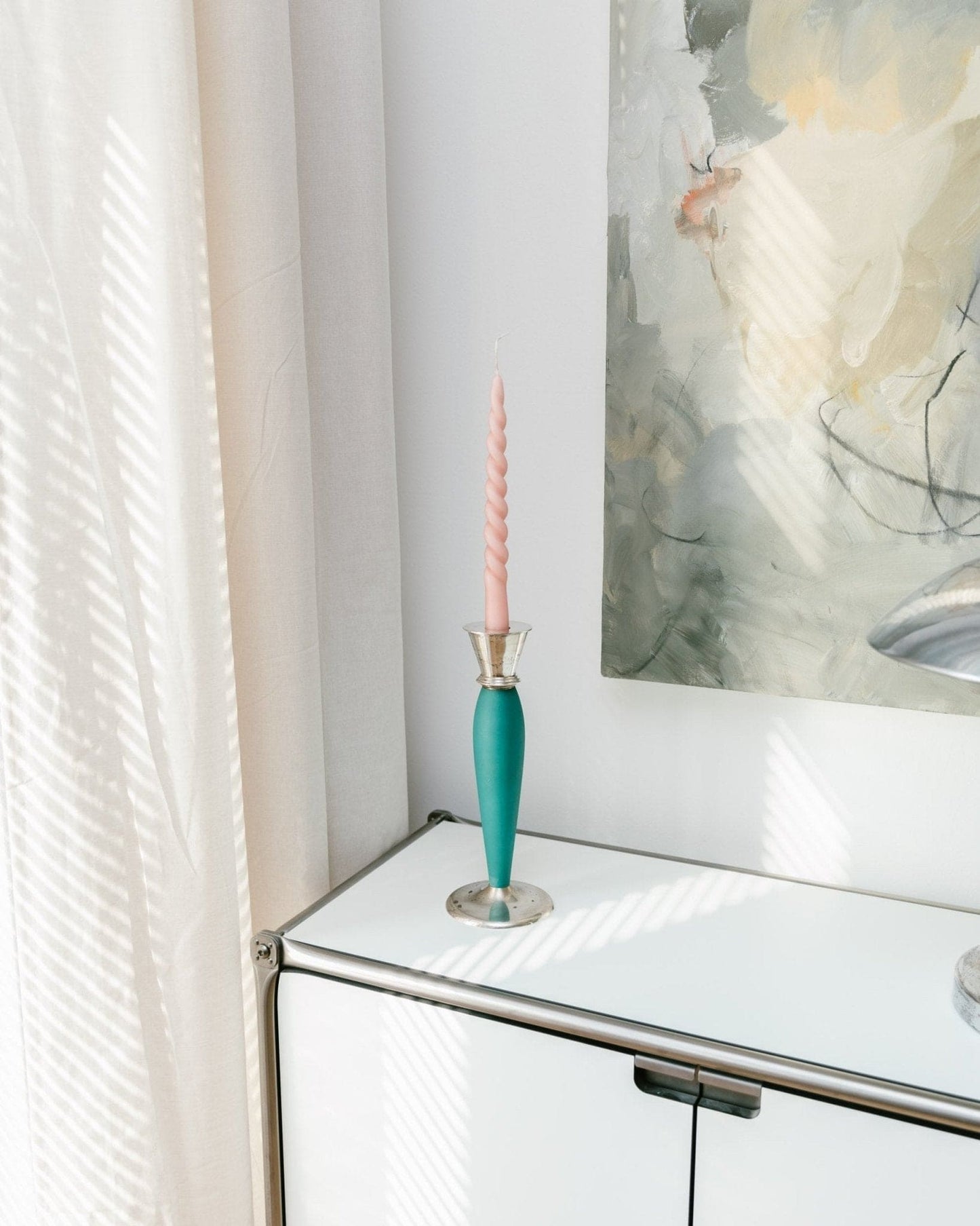 Bougeoir vintage postmoderne rétro style Memphis 2000, lot de 2