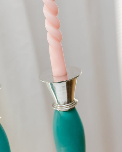 Bougeoir vintage postmoderne rétro style Memphis 2000, lot de 2