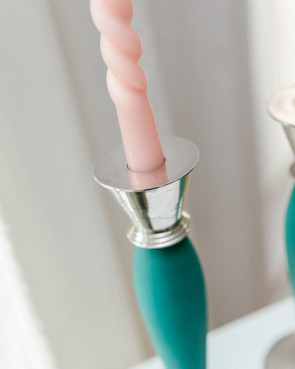 Bougeoir vintage postmoderne rétro style Memphis 2000, lot de 2