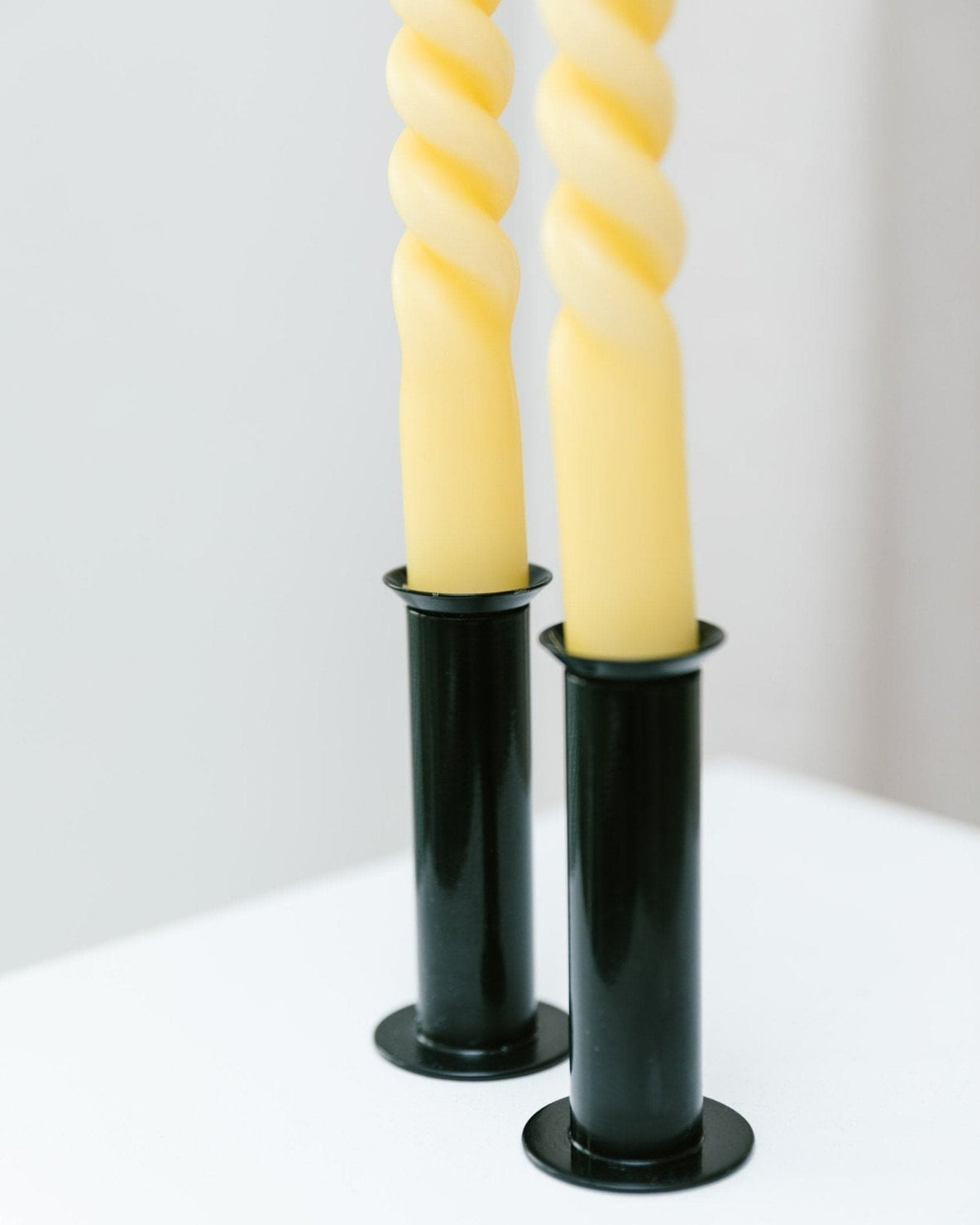 Bougeoirs vintage Ikea Postmodern Memphis style métal années 80 lot de 2