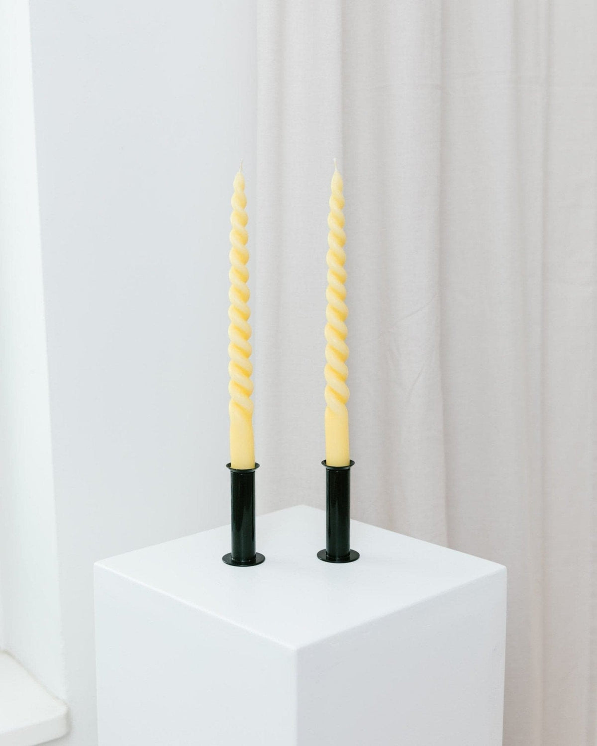 Bougeoirs vintage Ikea Postmodern Memphis style métal années 80 lot de 2