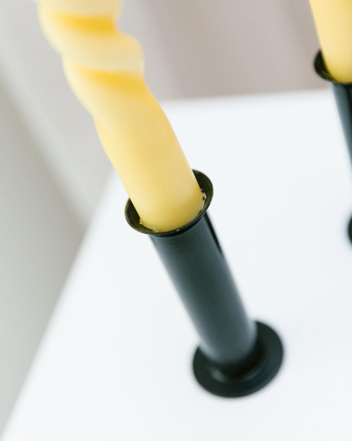 Vintage Kerzenhalter von Ikea Postmodern Memphis Stil Metall 80er Set von 2