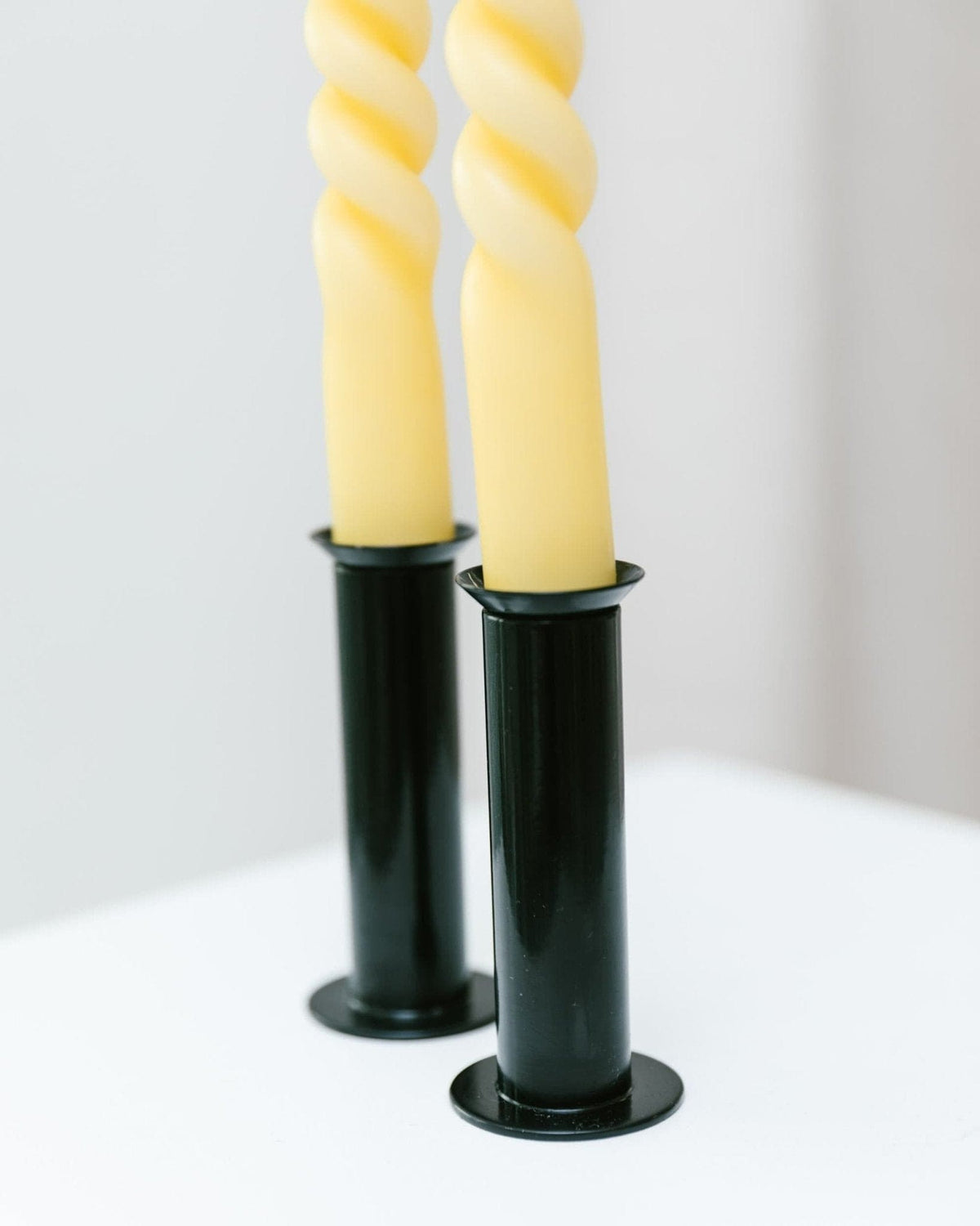 Bougeoirs vintage Ikea Postmodern Memphis style métal années 80 lot de 2