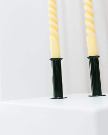 Vintage Kerzenhalter von Ikea Postmodern Memphis Stil Metall 80er Set von 2