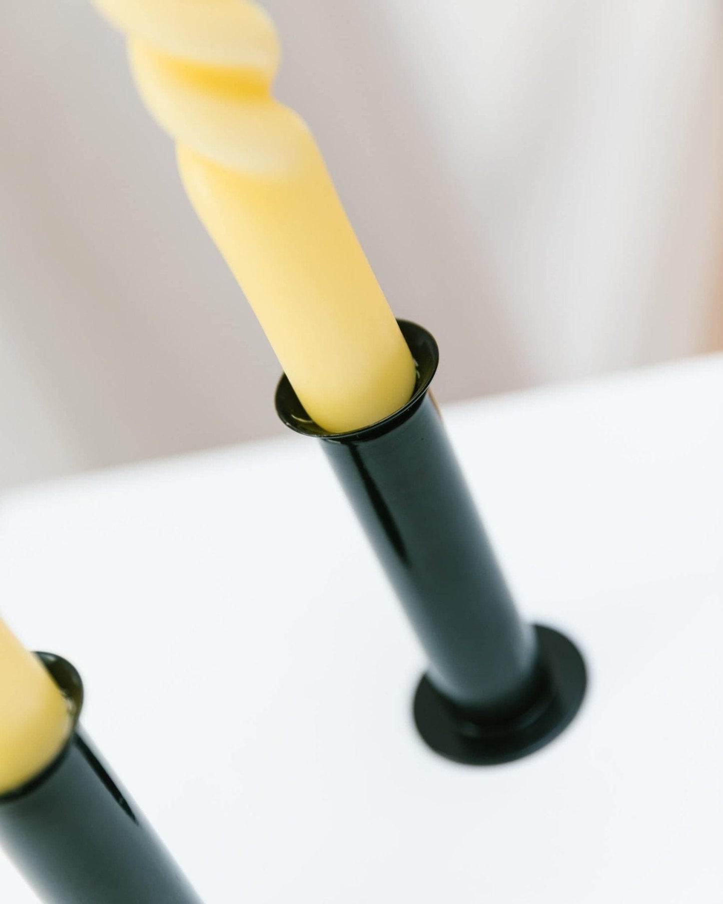 Vintage Kerzenhalter von Ikea Postmodern Memphis Stil Metall 80er Set von 2