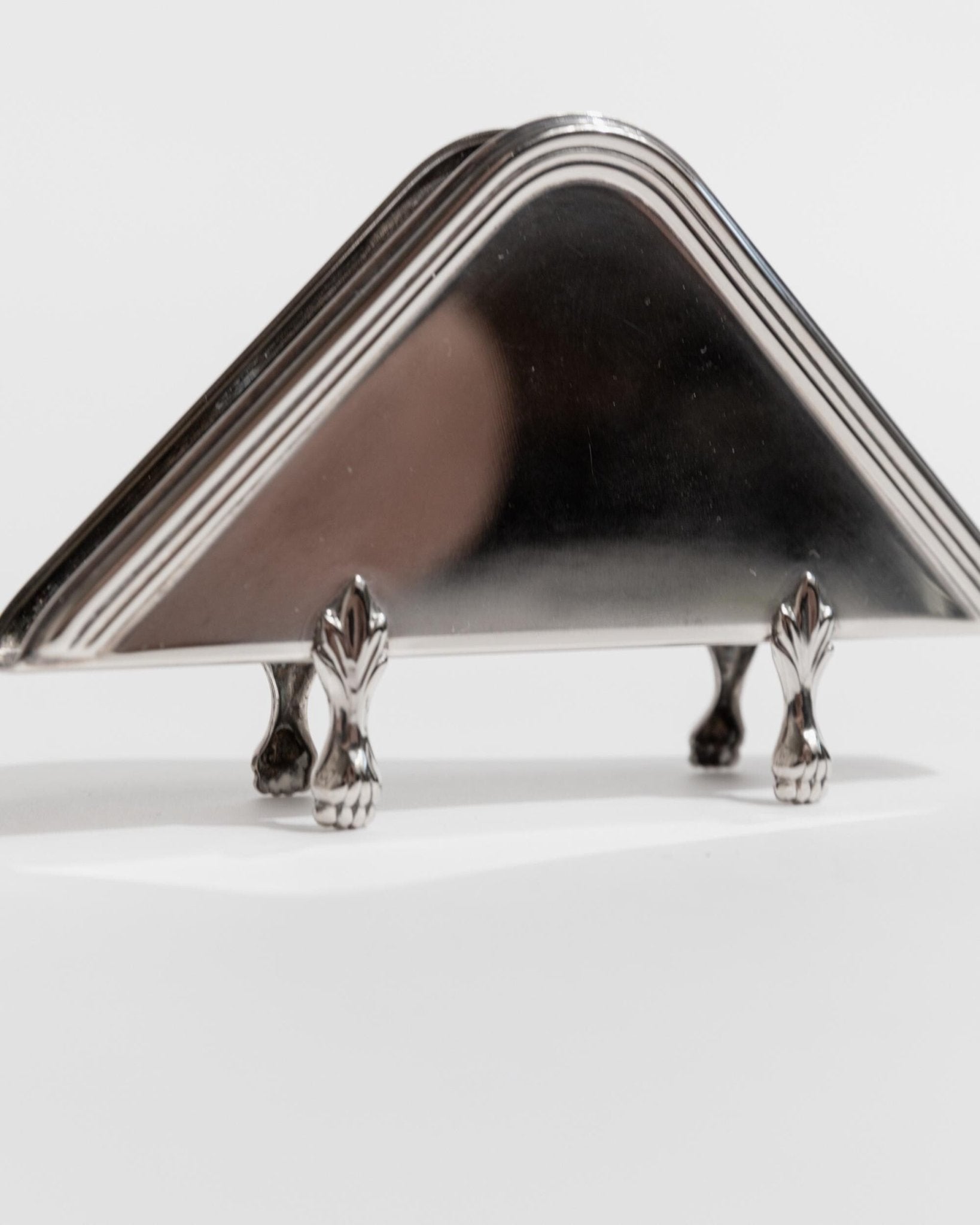 Vintage Serviettenhalter Set von 2 Triangular von Olri für Olri mit kleinen Pfotenfüßen