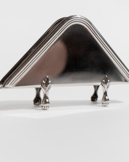 Vintage Serviettenhalter Set von 2 Triangular von Olri für Olri mit kleinen Pfotenfüßen
