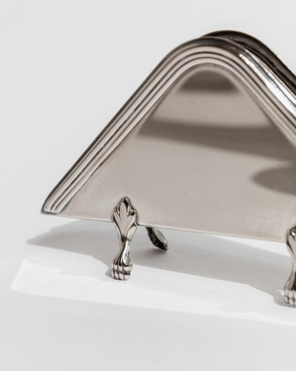 Vintage Serviettenhalter Set von 2 Triangular von Olri für Olri mit kleinen Pfotenfüßen