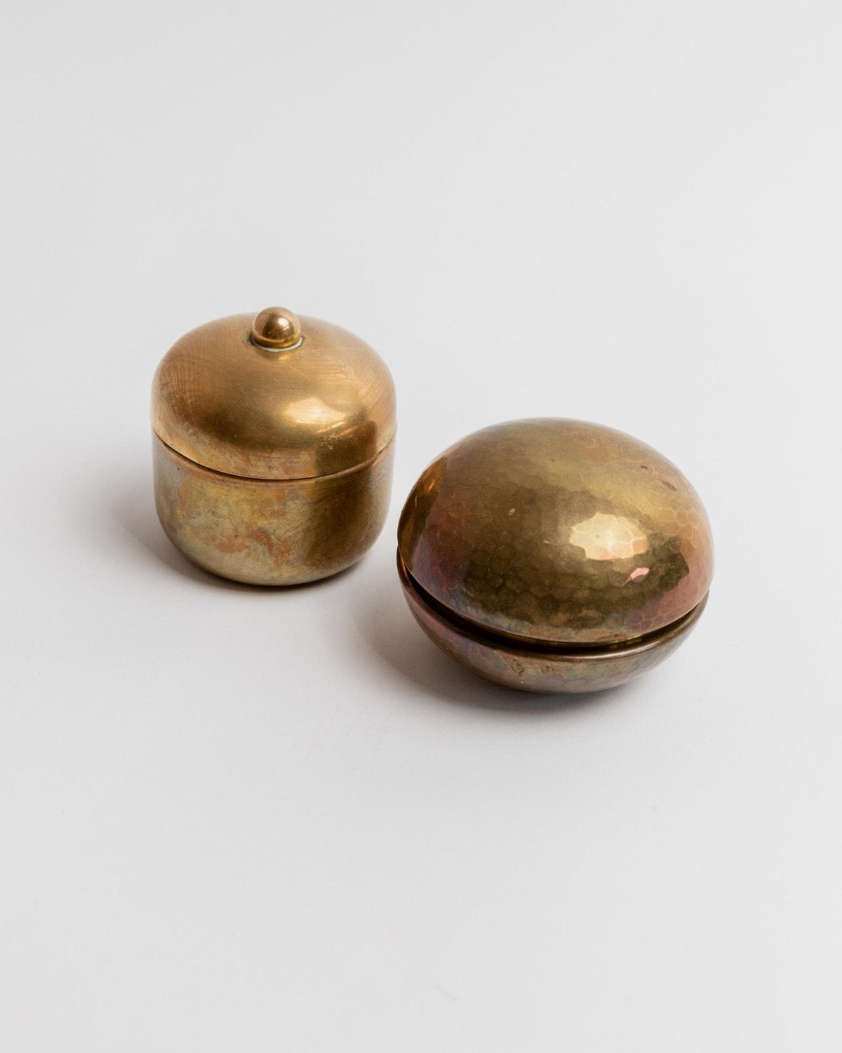 Set von 2 Vintage Dosen aus Messing von Zanetti und Bora's, Italien 1950er