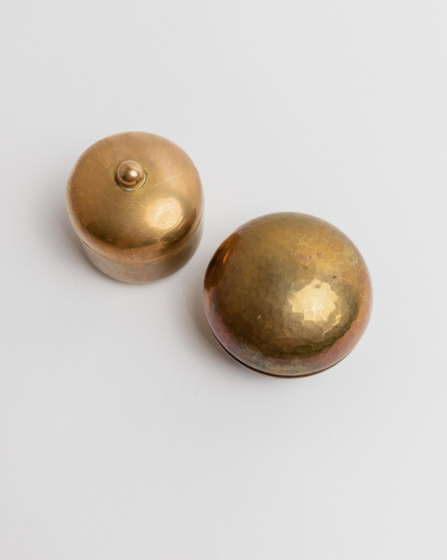 Set von 2 Vintage Dosen aus Messing von Zanetti und Bora's, Italien 1950er