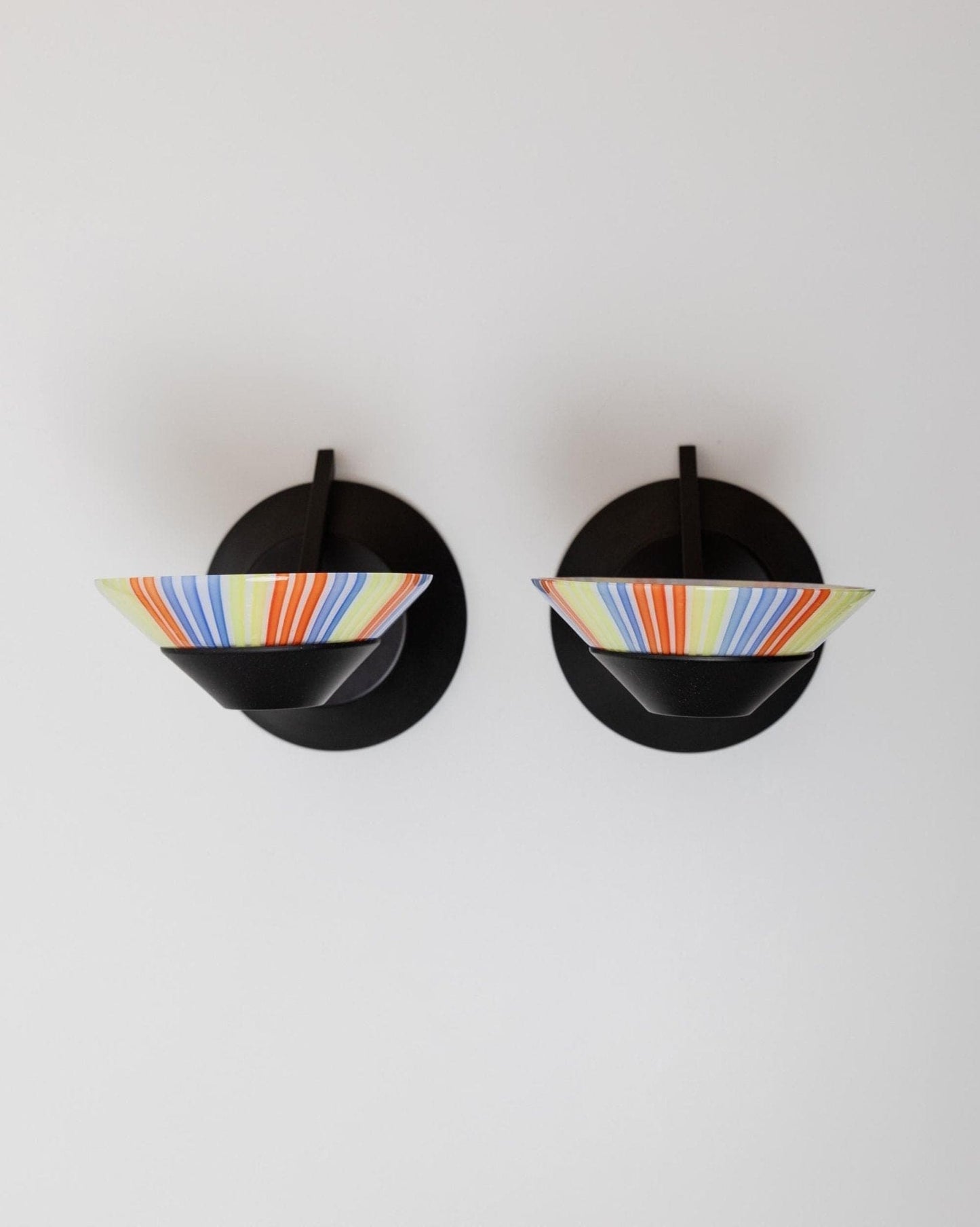 Applique murale vintage en verre de Murano style Memphis années 1980, lot de 2