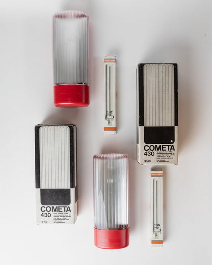 Vintage Wandleuchte Cometa 430 von Disano Italien Rot Set von 2