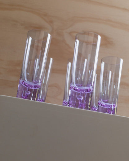 Vintage Trinkglas Alexandrite Set von 6 von Murano lila