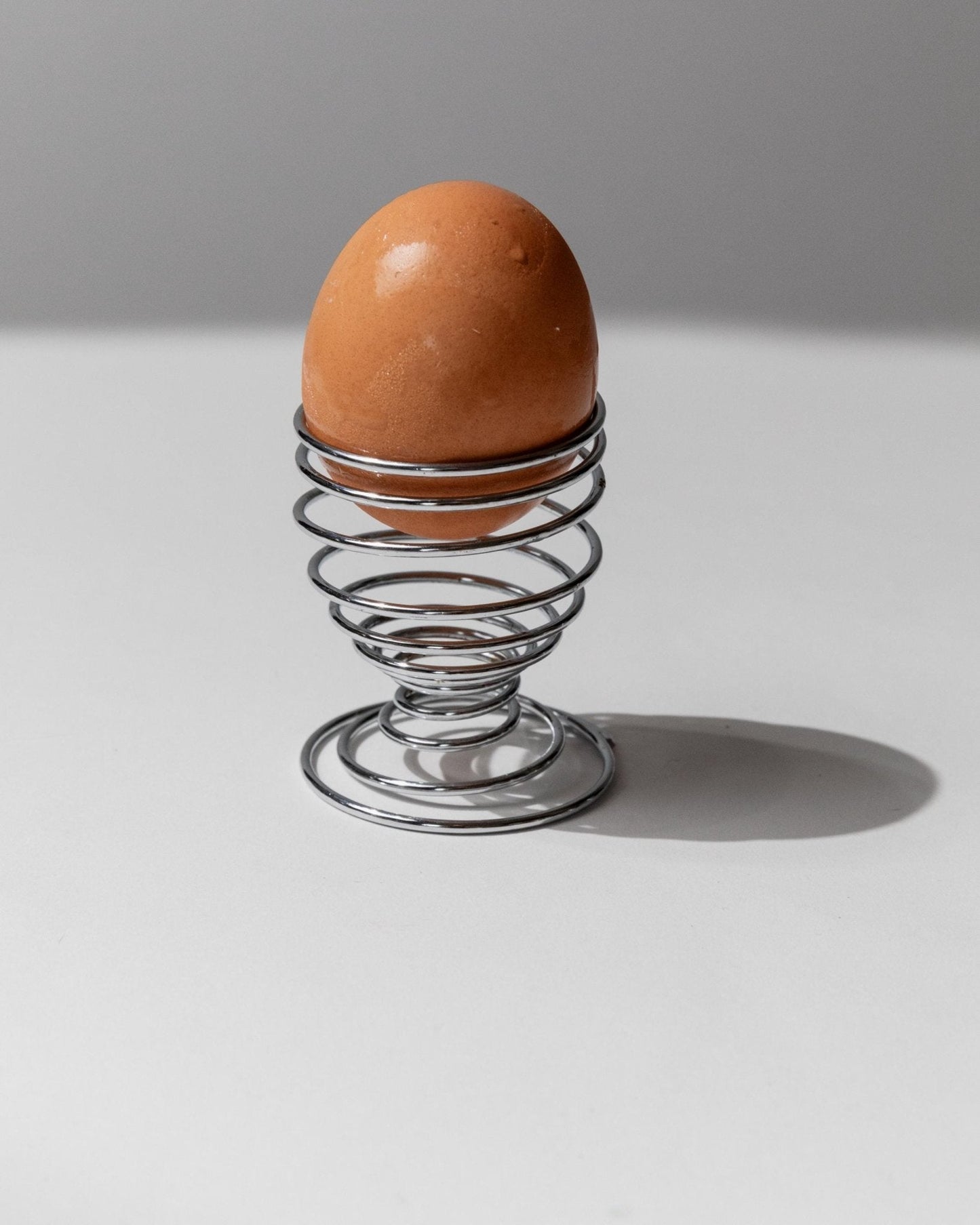 Vintage Eierbecher Set von 6 Spiral Chrom Space Age Tischdeko Retro