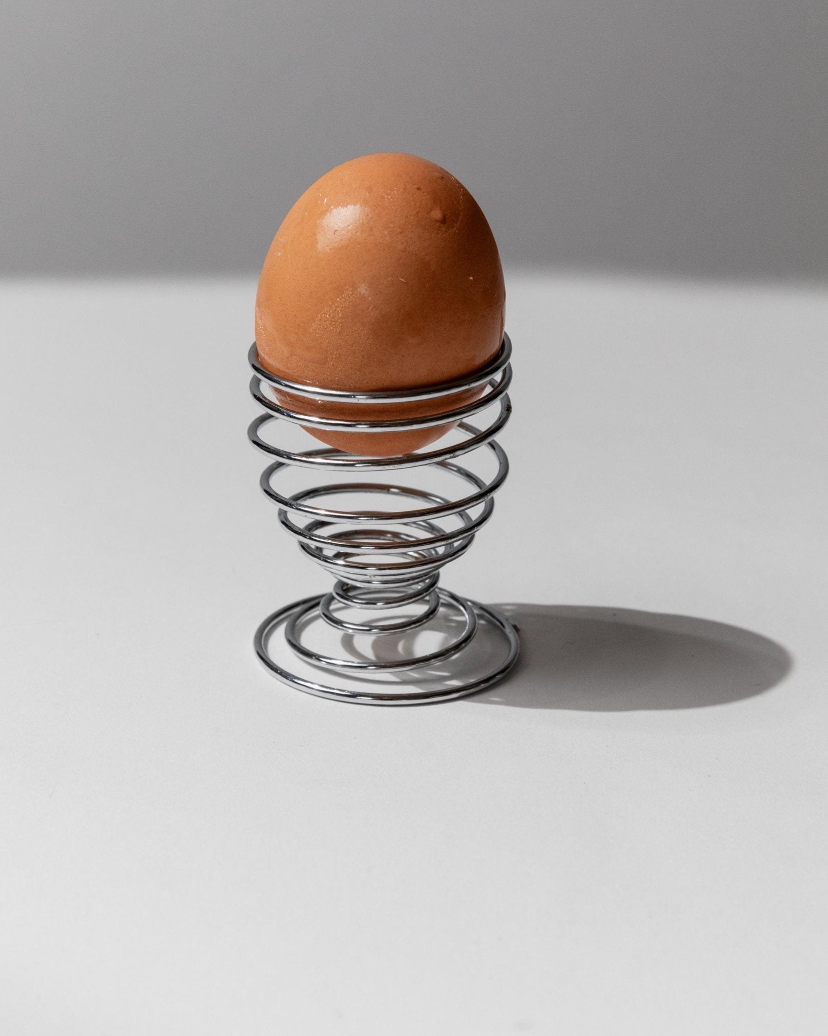 Vintage Eierbecher Set von 6 Spiral Chrom Space Age Tischdeko Retro