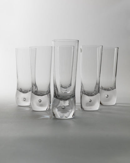 Vintage Murano Glass Drinking Glass Design Italy 70s Set of 6