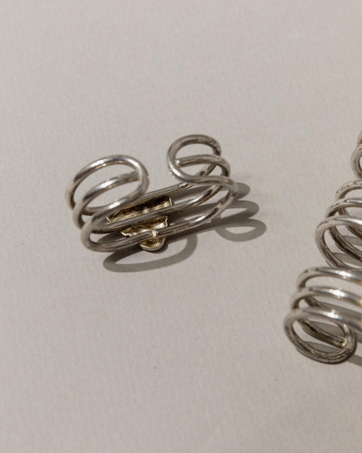 Vintage napkin ring silver-plated nautical details Italy 1960s set of 6