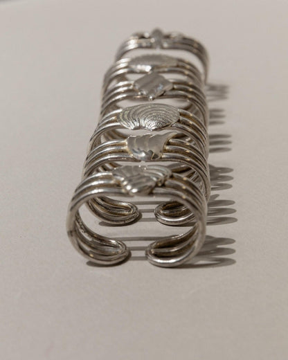 Vintage Serviettenring versilbert Nautikdetails Italien 1960er Set von 6