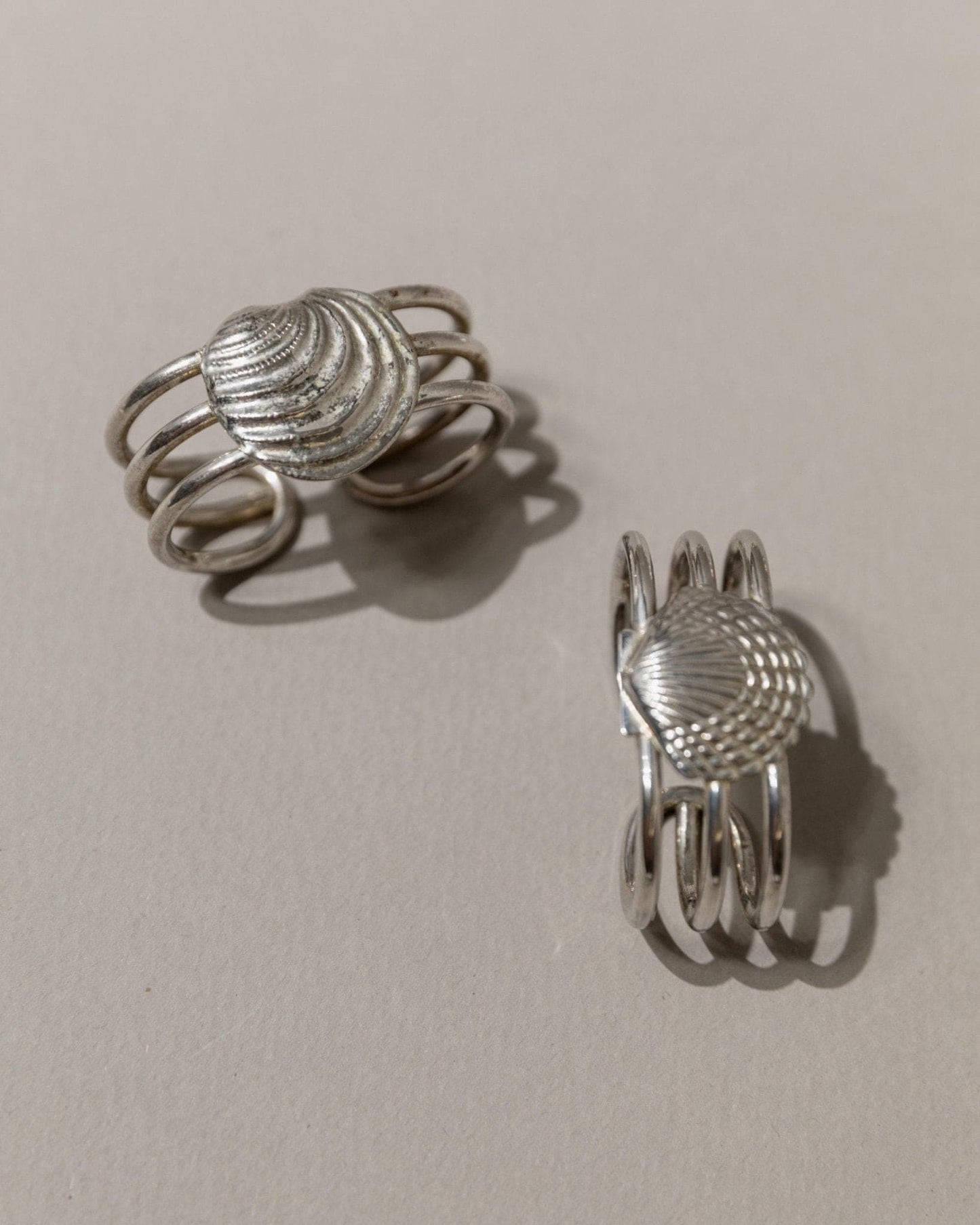 Vintage Serviettenring versilbert Nautikdetails Italien 1960er Set von 6