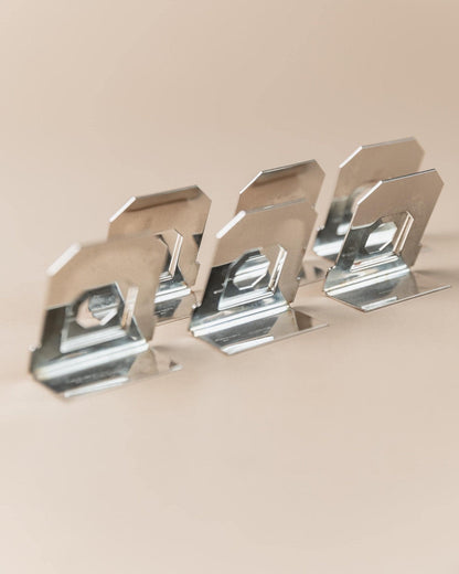 Vintage Platzkartenhalter versilbert Italien 1980er Set von 6