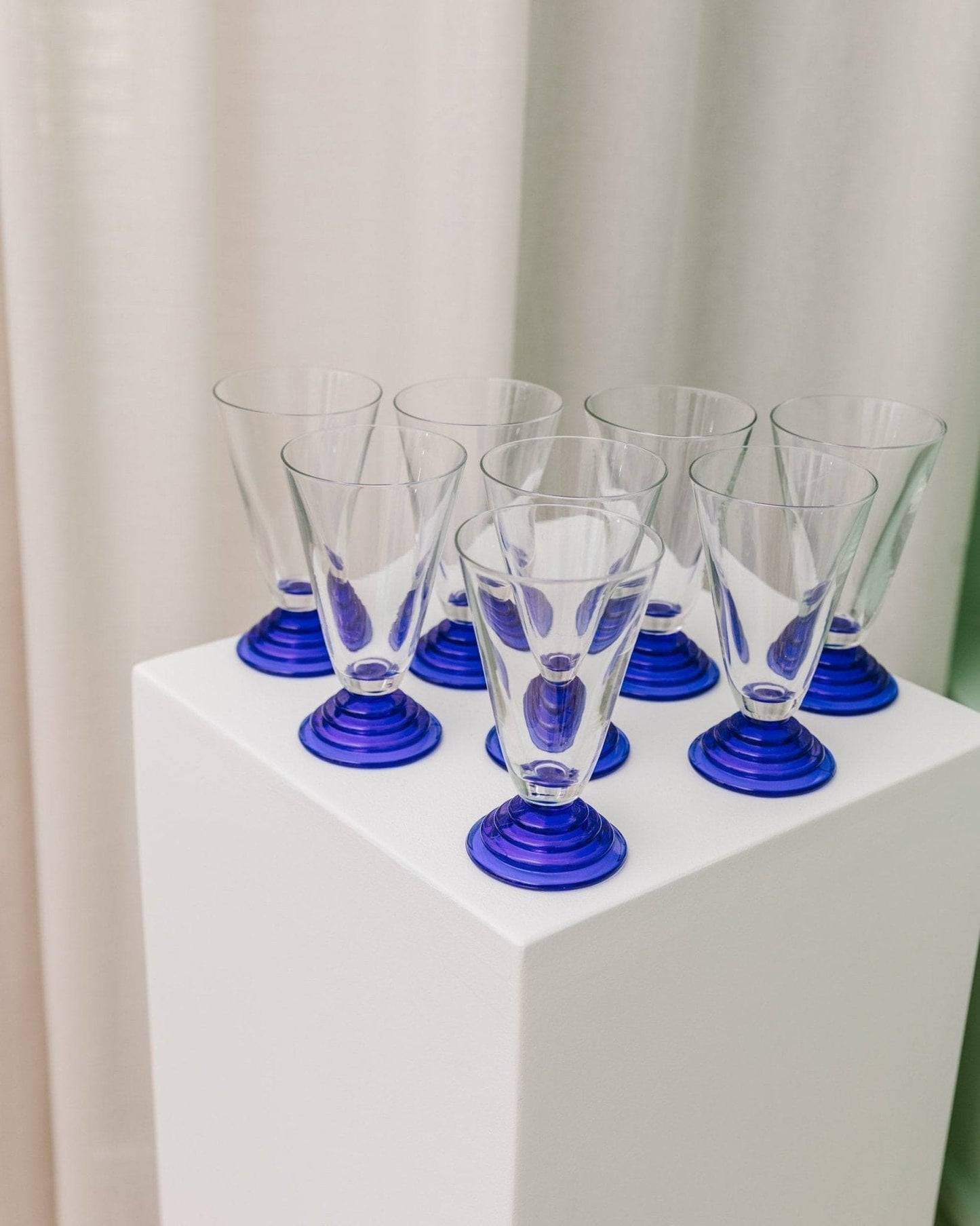 Verre à boire vintage style Memphis années 80, lot de 8