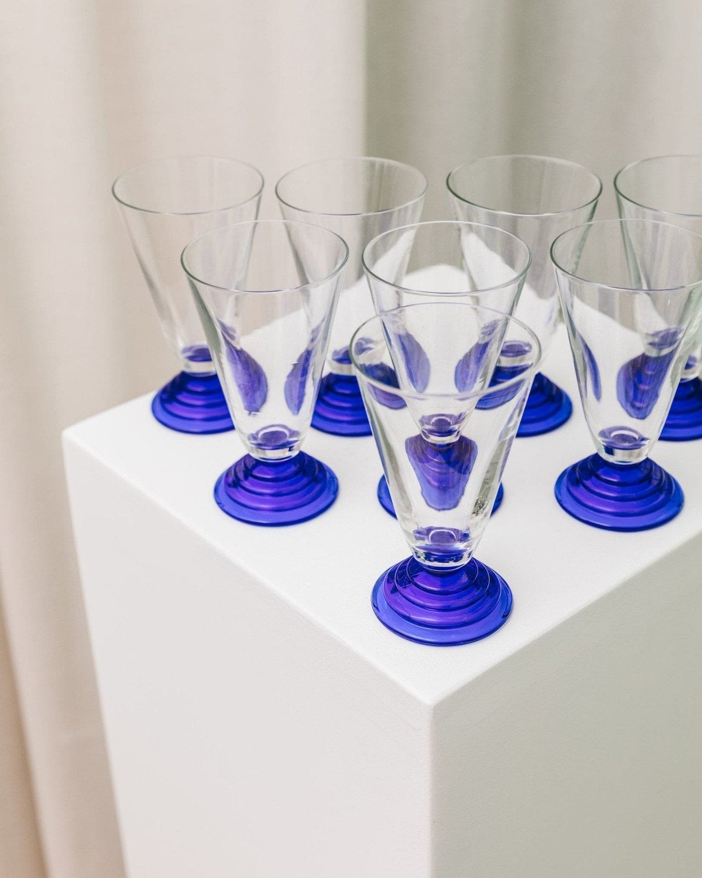 Verre à boire vintage style Memphis années 80, lot de 8