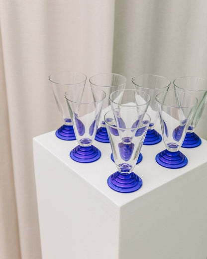 Verre à boire vintage style Memphis années 80, lot de 8