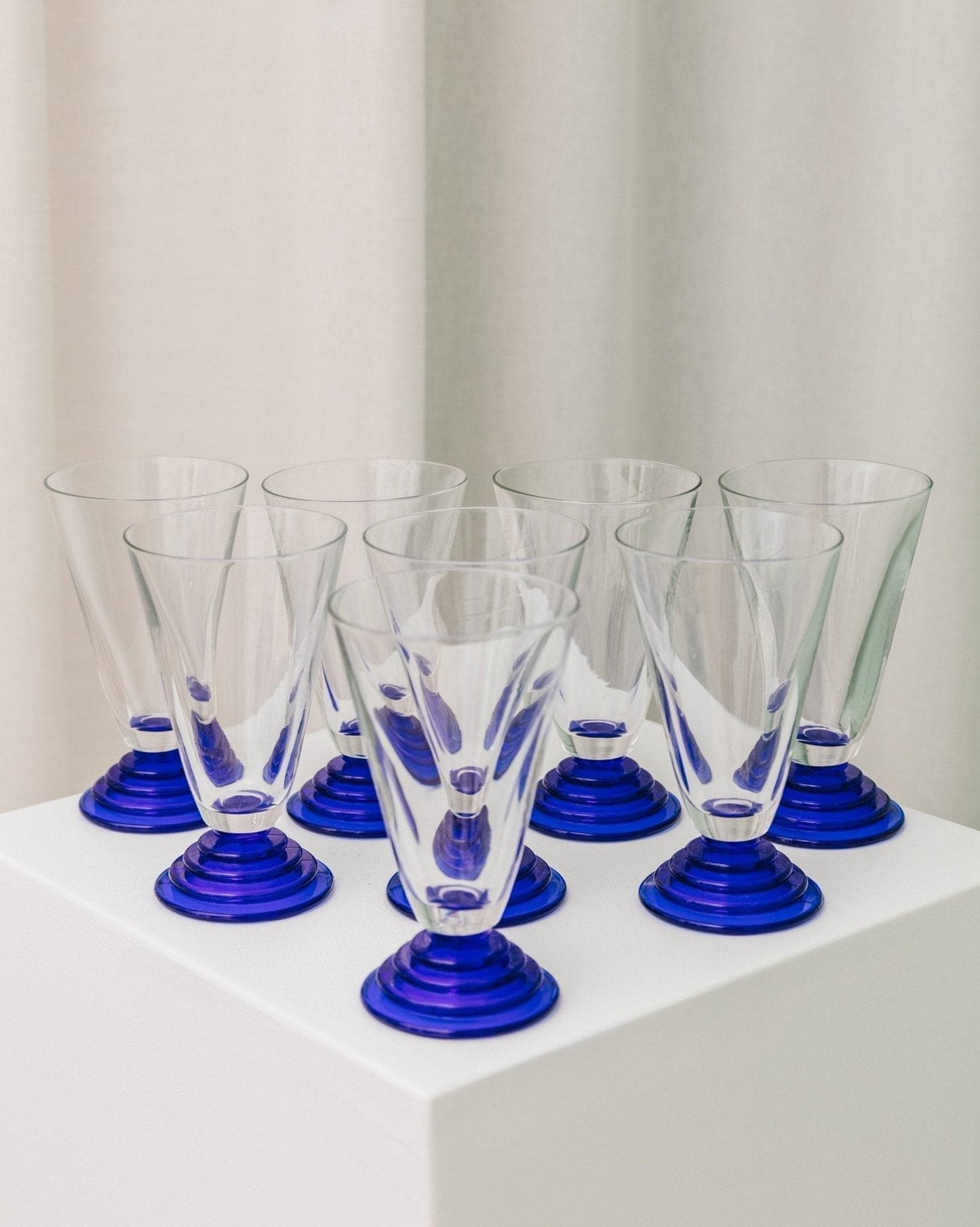 Verre à boire vintage style Memphis années 80, lot de 8