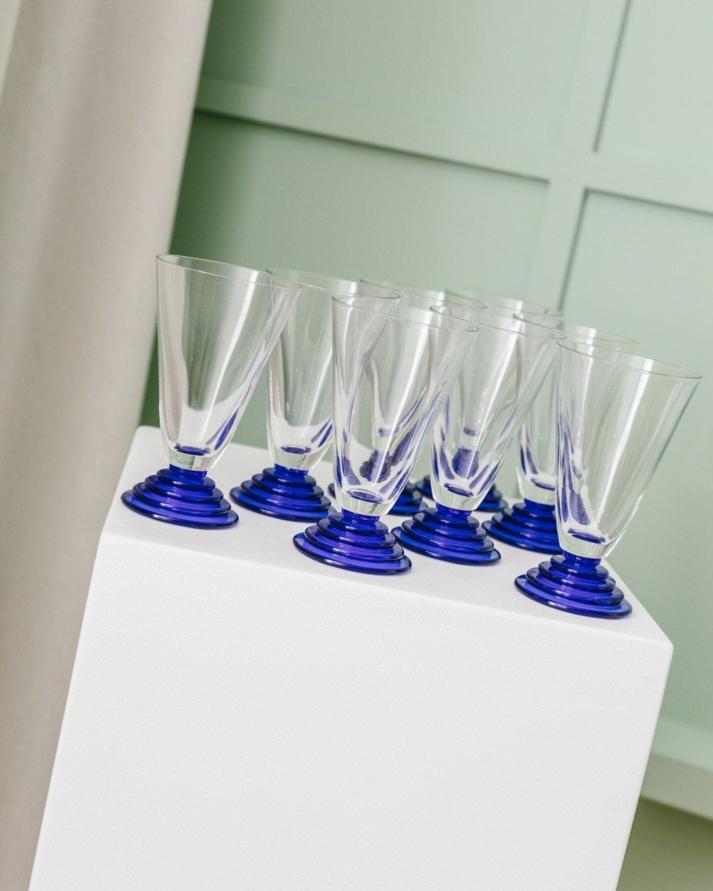 Verre à boire vintage style Memphis années 80, lot de 8