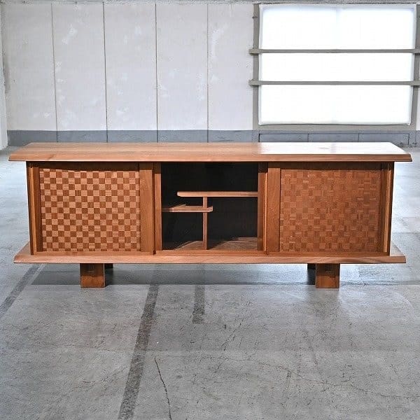 Vintage Sideboard Takayama Wood Works von Eiri Iwakura für Kashiwa mit Schachbrettmuster