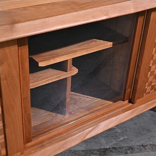 Vintage Sideboard Takayama Wood Works von Eiri Iwakura für Kashiwa mit Schachbrettmuster