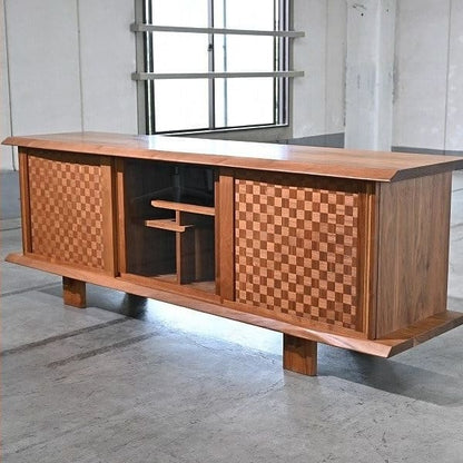 Vintage Sideboard Takayama Wood Works von Eiri Iwakura für Kashiwa mit Schachbrettmuster