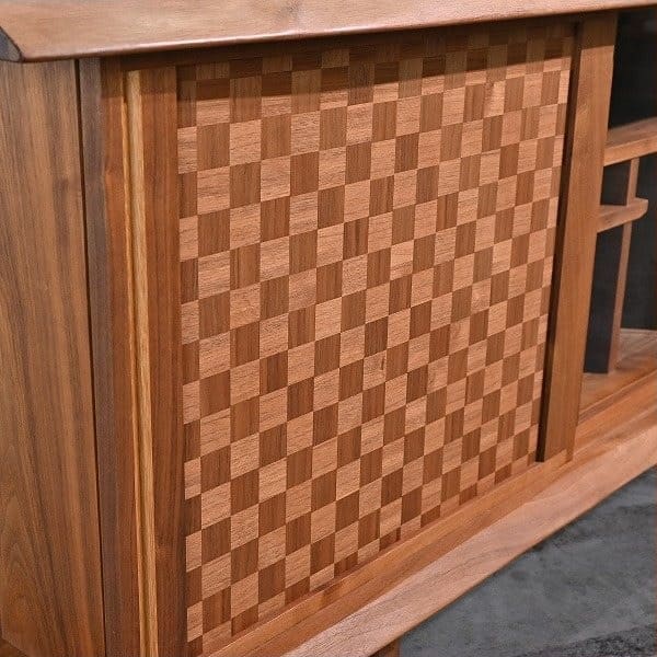 Vintage Sideboard Takayama Wood Works von Eiri Iwakura für Kashiwa mit Schachbrettmuster