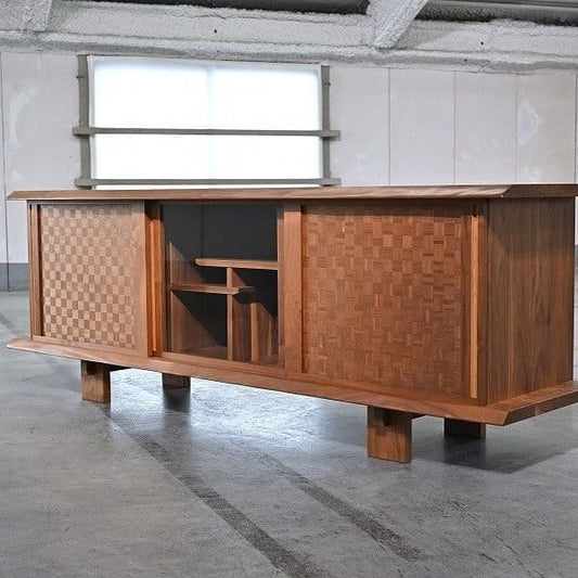 Vintage Sideboard Takayama Wood Works von Eiri Iwakura für Kashiwa mit Schachbrettmuster