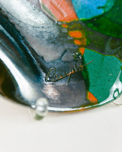 Vintage fruit bowl ceramic Spanish design 60s 70s