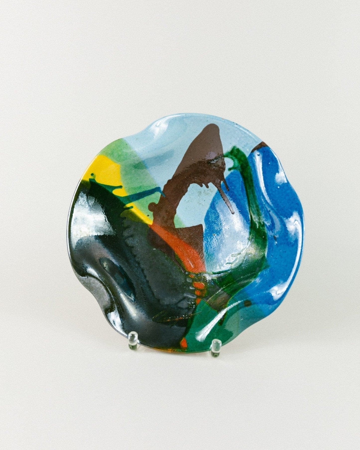 Vintage fruit bowl ceramic Spanish design 60s 70s