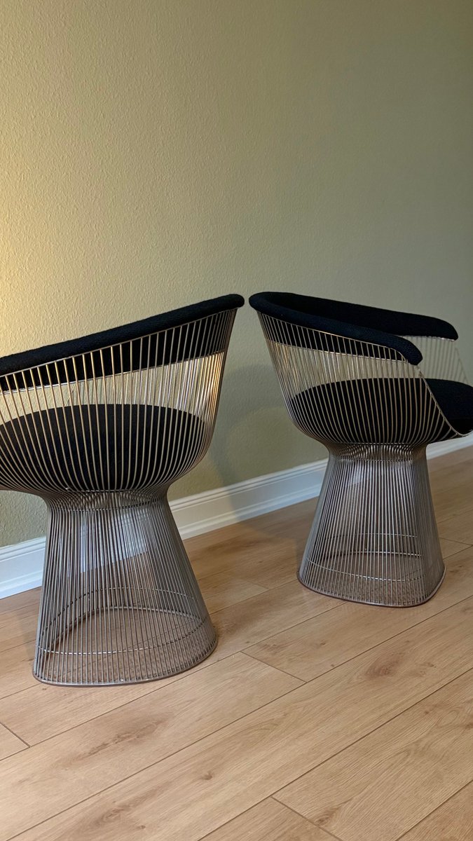 Set von 2 Armlehnstühle "Wire Chair" von Warren Platner für Knoll