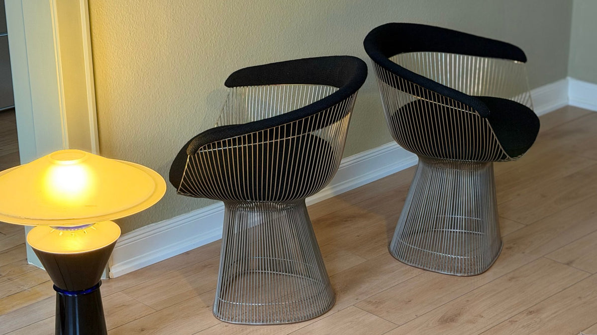 Set von 2 Armlehnstühle "Wire Chair" von Warren Platner für Knoll