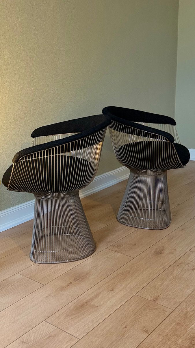 Set von 2 Armlehnstühle "Wire Chair" von Warren Platner für Knoll