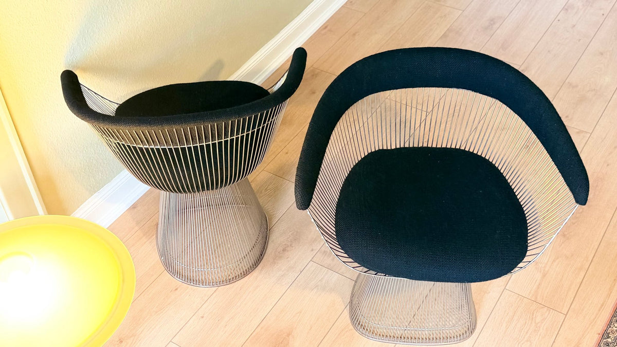 Set von 2 Armlehnstühle "Wire Chair" von Warren Platner für Knoll