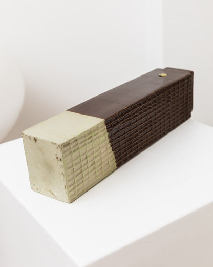 Vintage Vase Skyscraper Keramik Braun Tschechisches Design 1960er